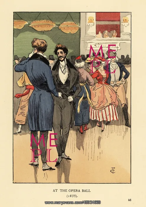 : Two gentlemen at the Opera Ball, 1835 : Two gentlemen at the Opera Ball, 1835