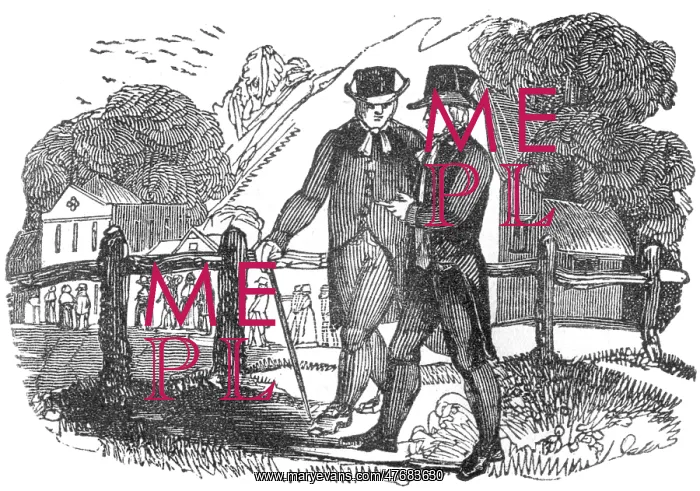 : Two gentlemen talking, c. 1800 : Two gentlemen talking, c. 1800