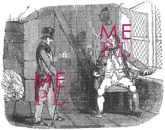 : Gentlemen talking and smoking, c. 1800 : Gentlemen talking and smoking, c. 1800