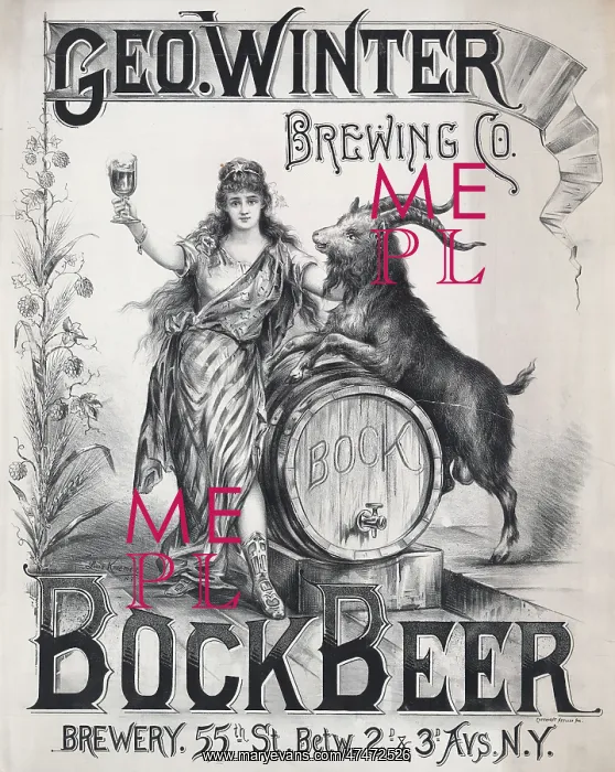 : Geo. Winter Brewing Co. bock beer. Brewery 55th St. betw. 2d : Geo. Winter Brewing Co. bock beer. Brewery 55th St. betw. 2d