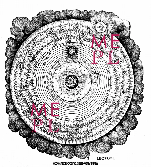 : Geocentric universe showing the Earth surrounded : Geocentric universe showing the Earth surrounded