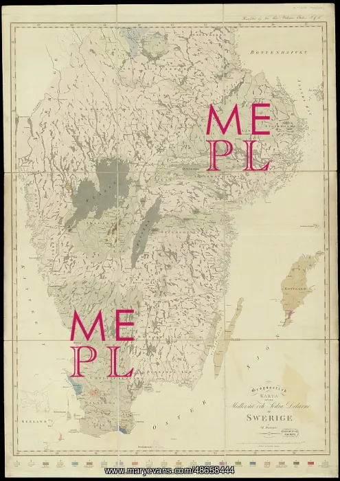 : Geognostic map of Sweden (1834) : Geognostic map of Sweden (1834)