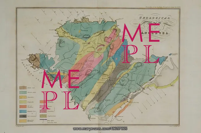 : Geological map of Anglesea (Henslow, 1822) : Geological map of Anglesea (Henslow, 1822)