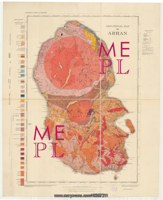 : Geological Map of Arran (The Survey, 1910) : Geological Map of Arran (The Survey, 1910)