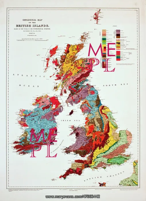 : Geological map of the British Islands : Geological map of the British Islands