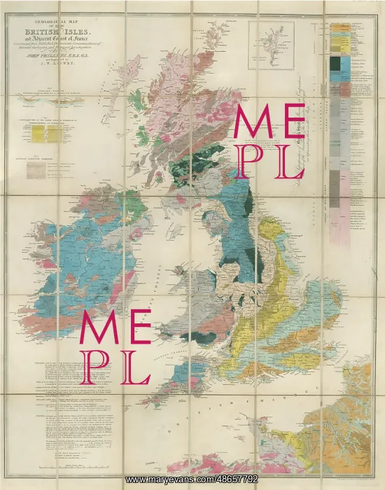 : Geological map of the British Isles (Phillips, 1838) : Geological map of the British Isles (Phillips, 1838)