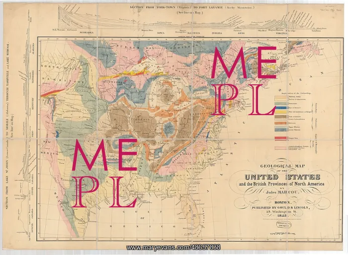 : Geological Map - US and British Provinces of North America : Geological Map - US and British Provinces of North America