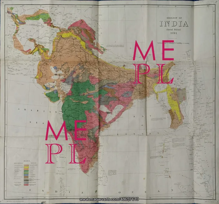 : Geological Map of India (Geological Survey of India, 1891) : Geological Map of India (Geological Survey of India, 1891)