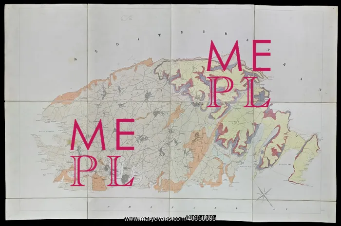 : Geological map of Malta (1856) : Geological map of Malta (1856)