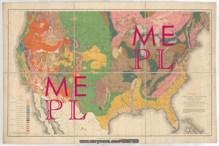: Geological map of the United States and part of Canada : Geological map of the United States and part of Canada