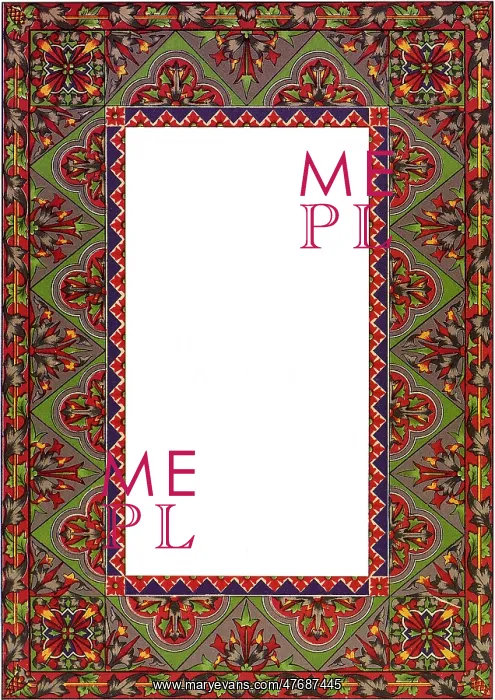  : Geometric Floral Border