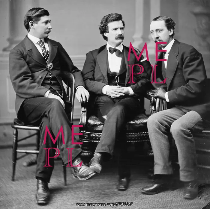 : George Alfred Townsend, Mark Twain and David Gray, 1871 : George Alfred Townsend, Mark Twain and David Gray, 1871