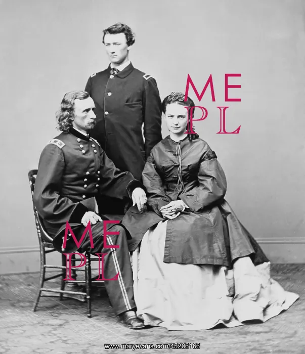 : George Armstrong Custer, seated with his ? : George Armstrong Custer, seated with his ?