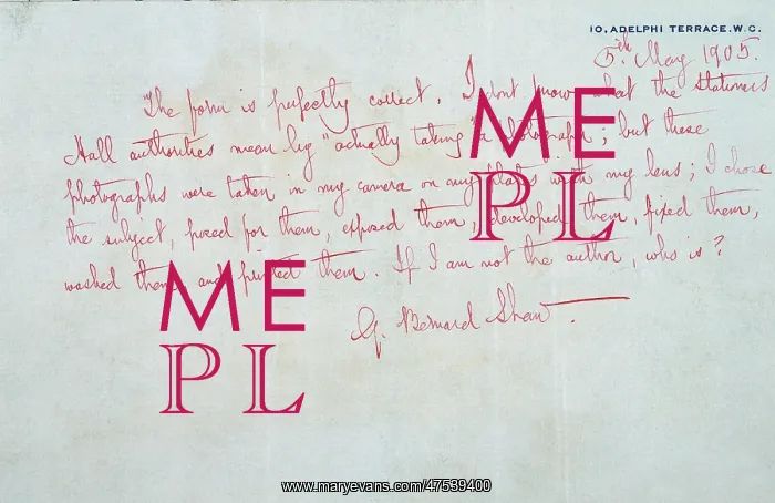  : George Bernard Shaw copyright