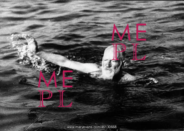 : George Bernard Shaw, playwright, swimming : George Bernard Shaw, playwright, swimming