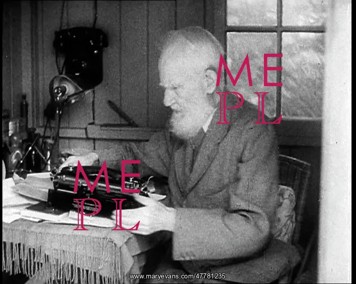 : George Bernard Shaw Setting Up a Typewriter : George Bernard Shaw Setting Up a Typewriter