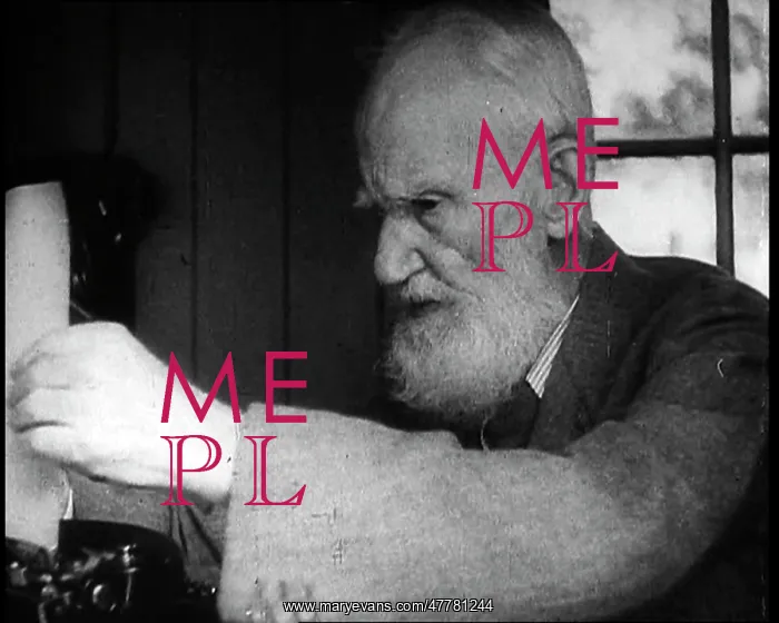 : George Bernard Shaw Setting Up a Typewriter : George Bernard Shaw Setting Up a Typewriter