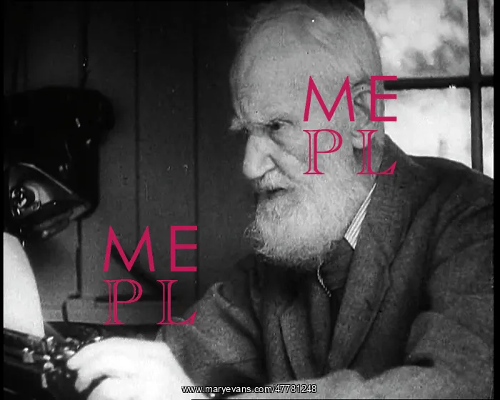 : George Bernard Shaw Setting Up a Typewriter : George Bernard Shaw Setting Up a Typewriter