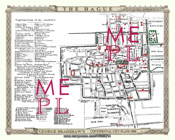 : George Bradshaw map of The Hague, The Netherlands : George Bradshaw map of The Hague, The Netherlands