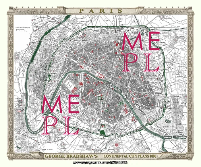 : George Bradshaw map of Paris, France : George Bradshaw map of Paris, France