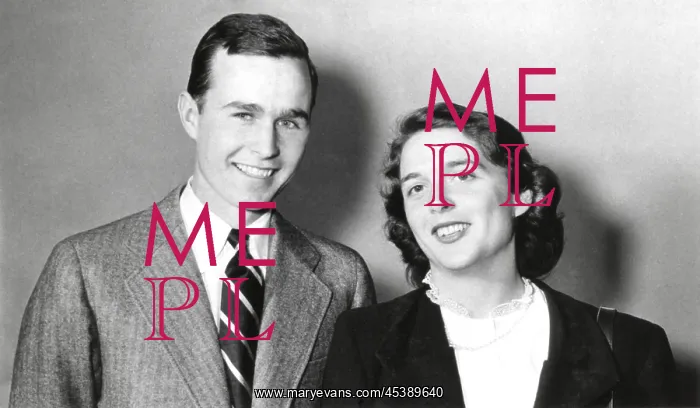 : George Bush and Barbara Pierce met in December : George Bush and Barbara Pierce met in December