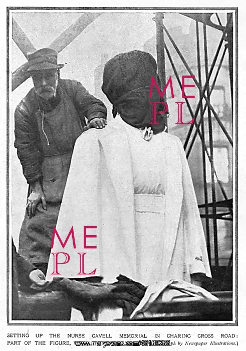 : George Frampton with the Nurse Cavell memorial : George Frampton with the Nurse Cavell memorial