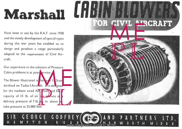  : George Godfrey Marshall Cabin Blowers