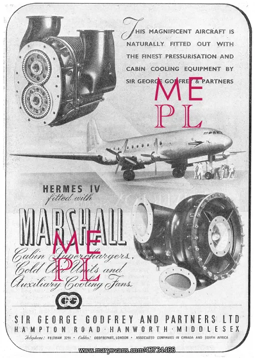 : George Godfrey Marshall Cabin Pressurisation Equipment : George Godfrey Marshall Cabin Pressurisation Equipment