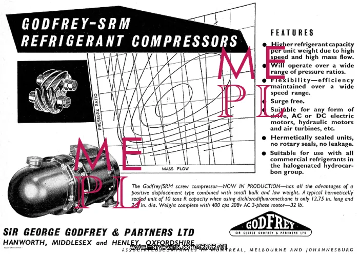 : George Godfrey Refrigerant Compressors For Aircraft : George Godfrey Refrigerant Compressors For Aircraft