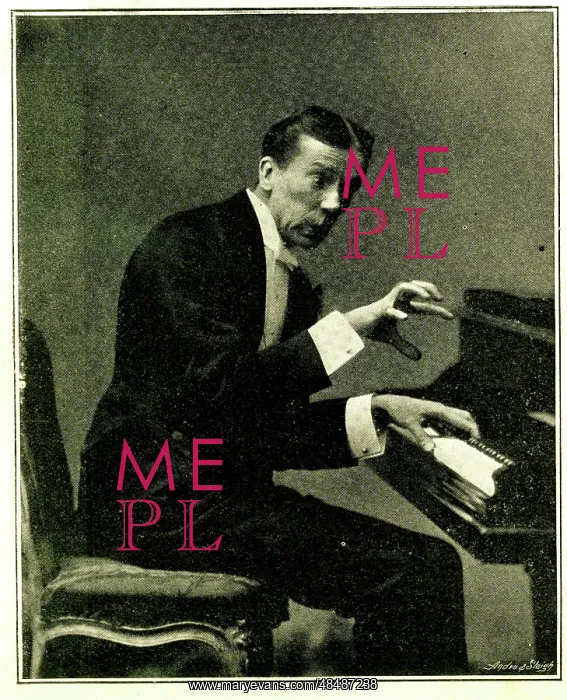  : George Grossmith, comedian, playing piano