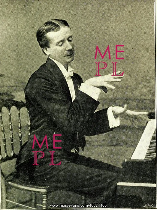 : George Grossmith, comedian, playing piano : George Grossmith, comedian, playing piano