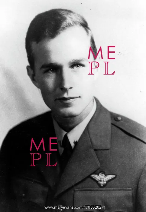 : George H W Bush as a young man in uniform : George H W Bush as a young man in uniform