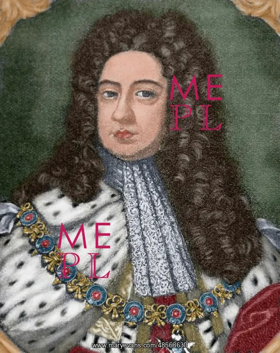 : George II (1683-1760). Engraving. Colored : George II (1683-1760). Engraving. Colored