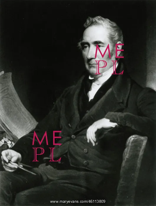  : George Stephenson, seated. painting