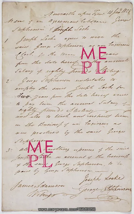  : George Stephenson?s letters