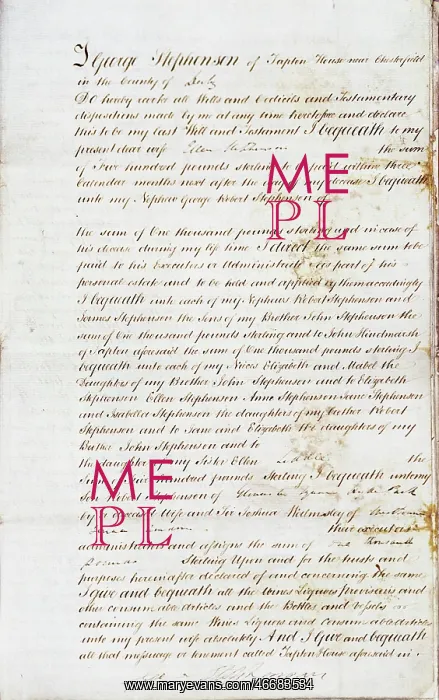  : George Stephenson?s letters