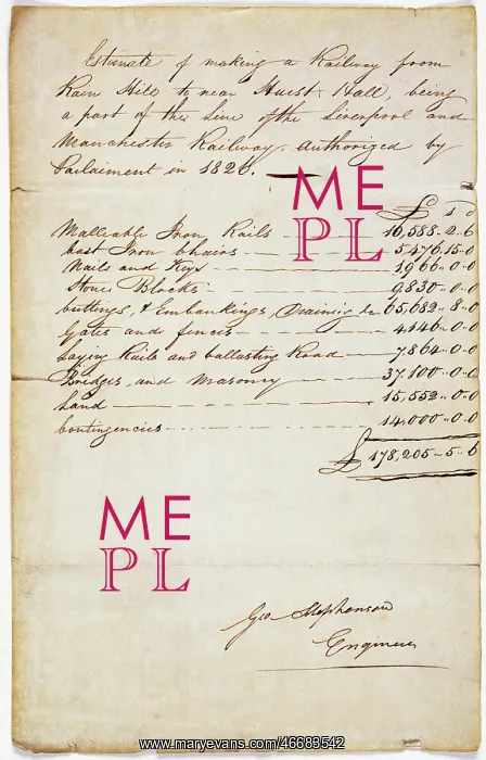  : George Stephenson?s letters
