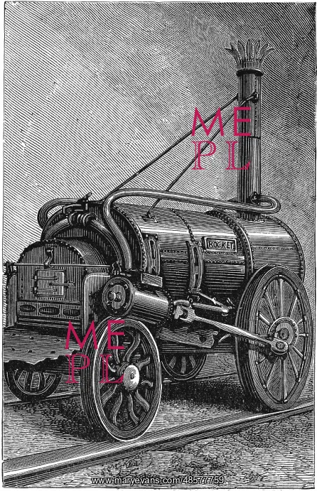 : George Stephenson's locomotive Rocket'. On 11 : George Stephenson's locomotive Rocket'. On 11