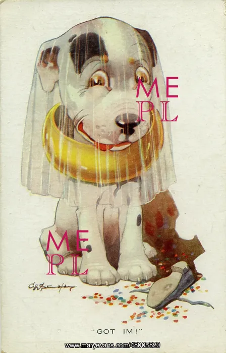 : George Studdy, Bonzo greetings postcard : George Studdy, Bonzo greetings postcard