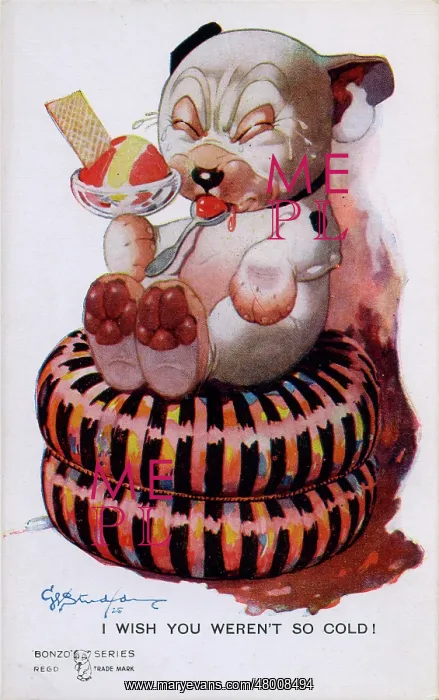: George Studdy, Bonzo postcard : George Studdy, Bonzo postcard