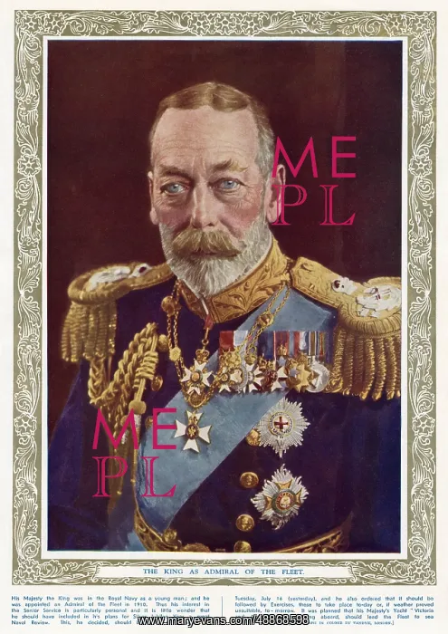 : George V (1865 - 1936), King of the United Kingdom : George V (1865 - 1936), King of the United Kingdom