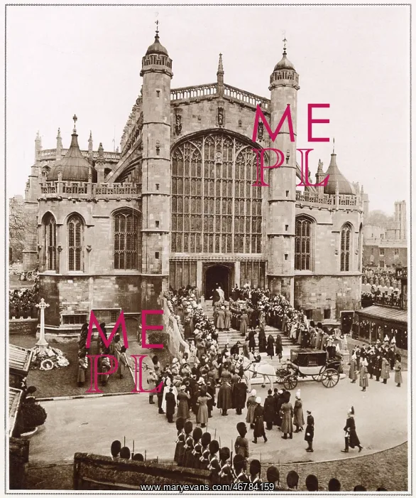 : George V funeral - arrival at St. George's : George V funeral - arrival at St. George's