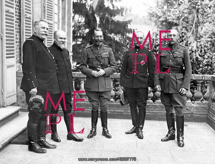 : George V with military leaders during First World War : George V with military leaders during First World War