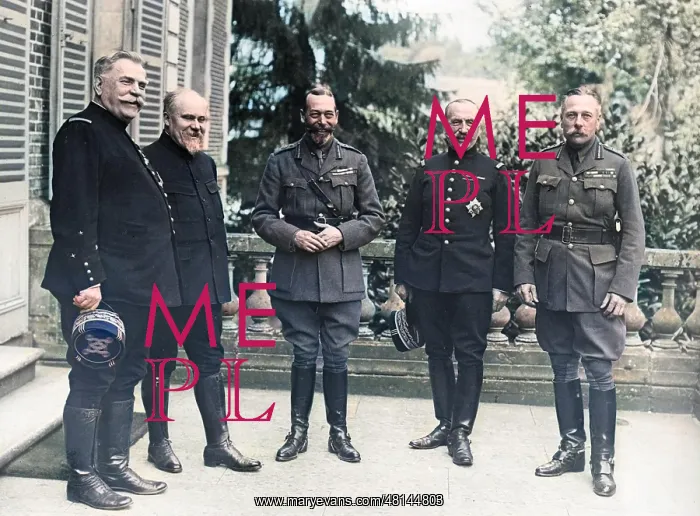 : George V with military leaders during First World War : George V with military leaders during First World War