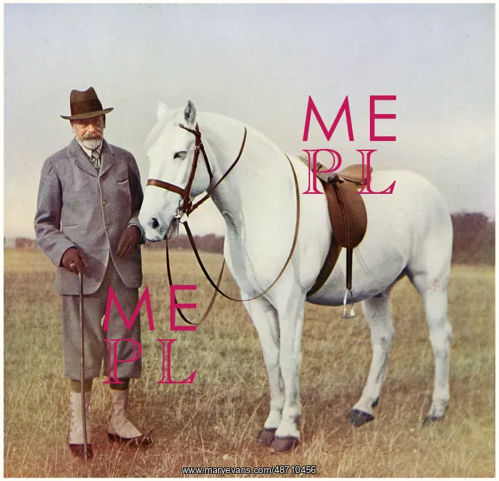 : George V with his pony, Jock : George V with his pony, Jock