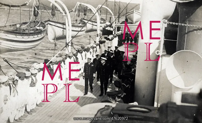 : George V visiting HMHS Plassy, WW1 : George V visiting HMHS Plassy, WW1