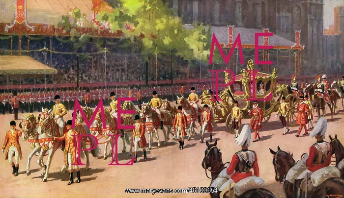 : George VI Coronation Procession - the State Coach : George VI Coronation Procession - the State Coach
