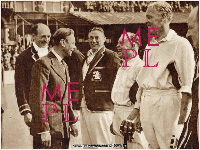 : George VI enjoys a laugh with Patsy Hendren : George VI enjoys a laugh with Patsy Hendren