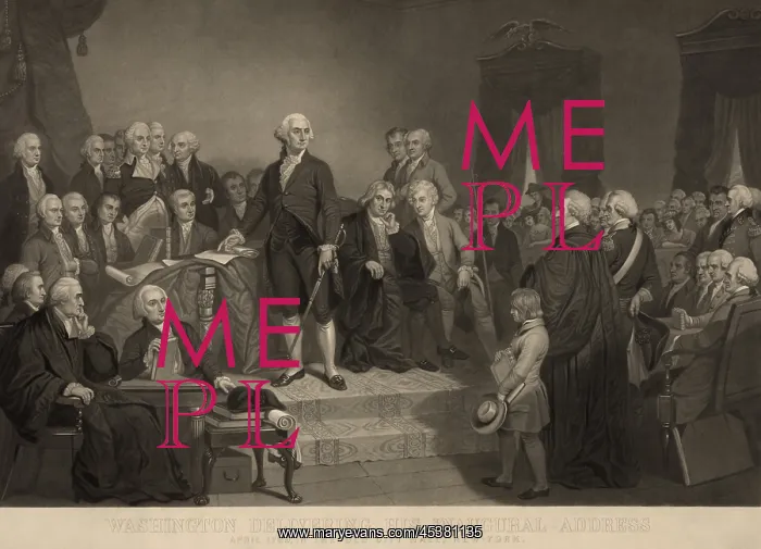 : George Washington delivering his inaugural : George Washington delivering his inaugural