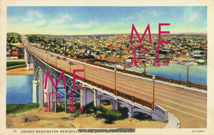 : The George Washington Memorial Bridge, Seattle, Washington : The George Washington Memorial Bridge, Seattle, Washington